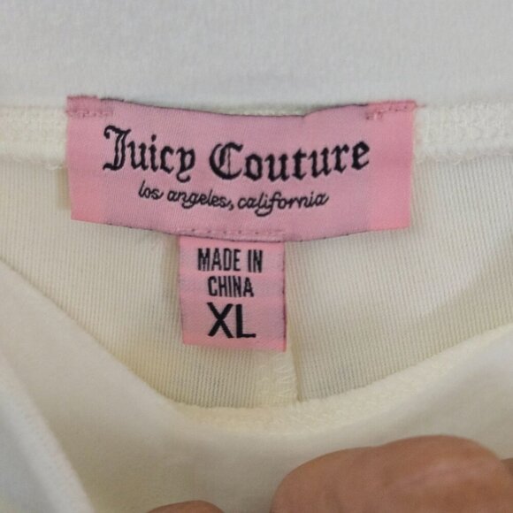 Juicy Couture NWT Big Bling Velour Hoodie Short Lounge Set Pockets Size XL - Picture 12 of 13